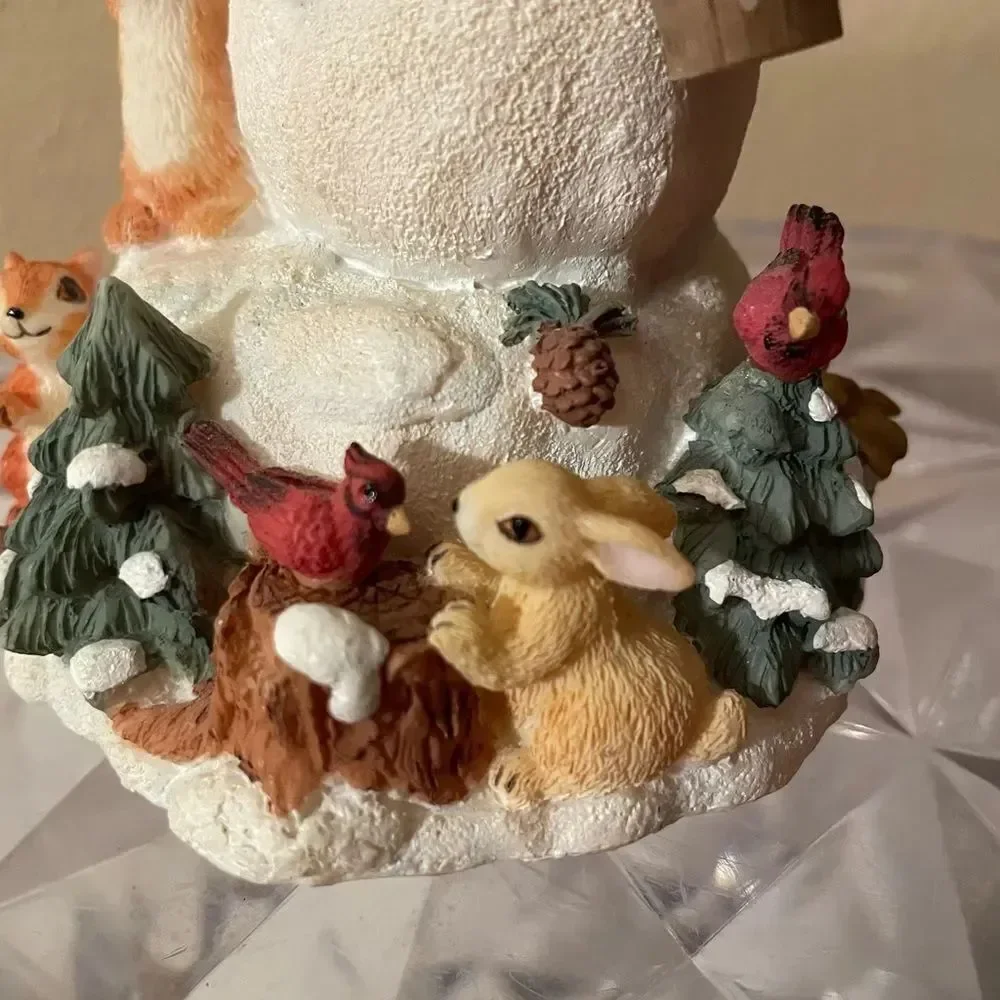 San Francisco Music Box Company Matthew Danko Musical Snowman Forest Friends
